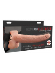 Arnes Elastico con Dildo Hueco 9 10 Funciones Vibracion USB Natural