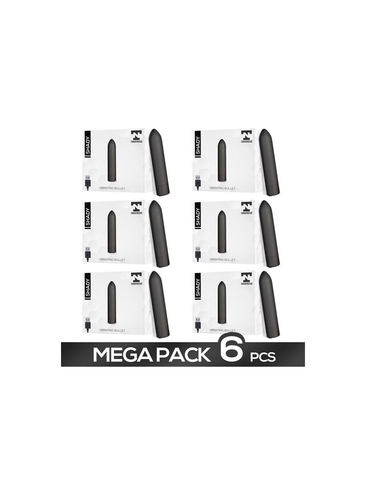 Pack de 6 Shady Bala Vibradora Recargable USB Impermeable