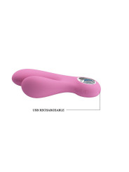 Vibrador Canrol USB Silicona Rosa Suave