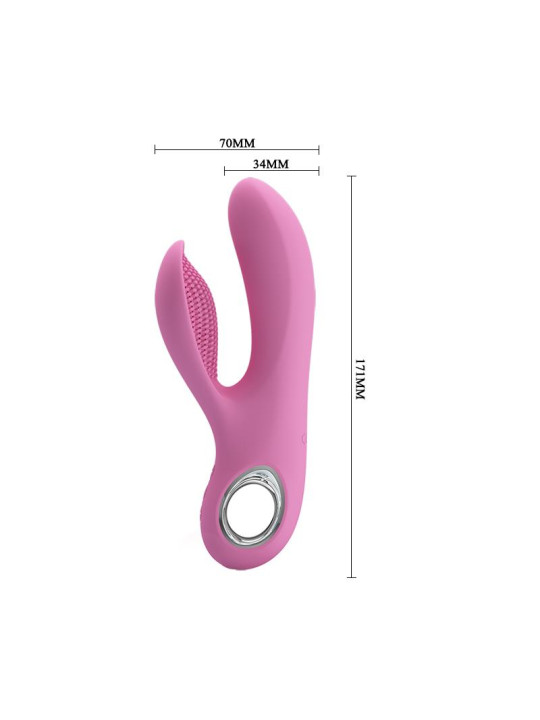 Vibrador Canrol USB Silicona Rosa Suave