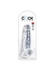 Dildo Realista con Testiculos 8 Transparente