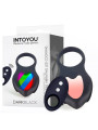 Darkblack Anillo Vibrador con Led Control Remoto USB Silicona