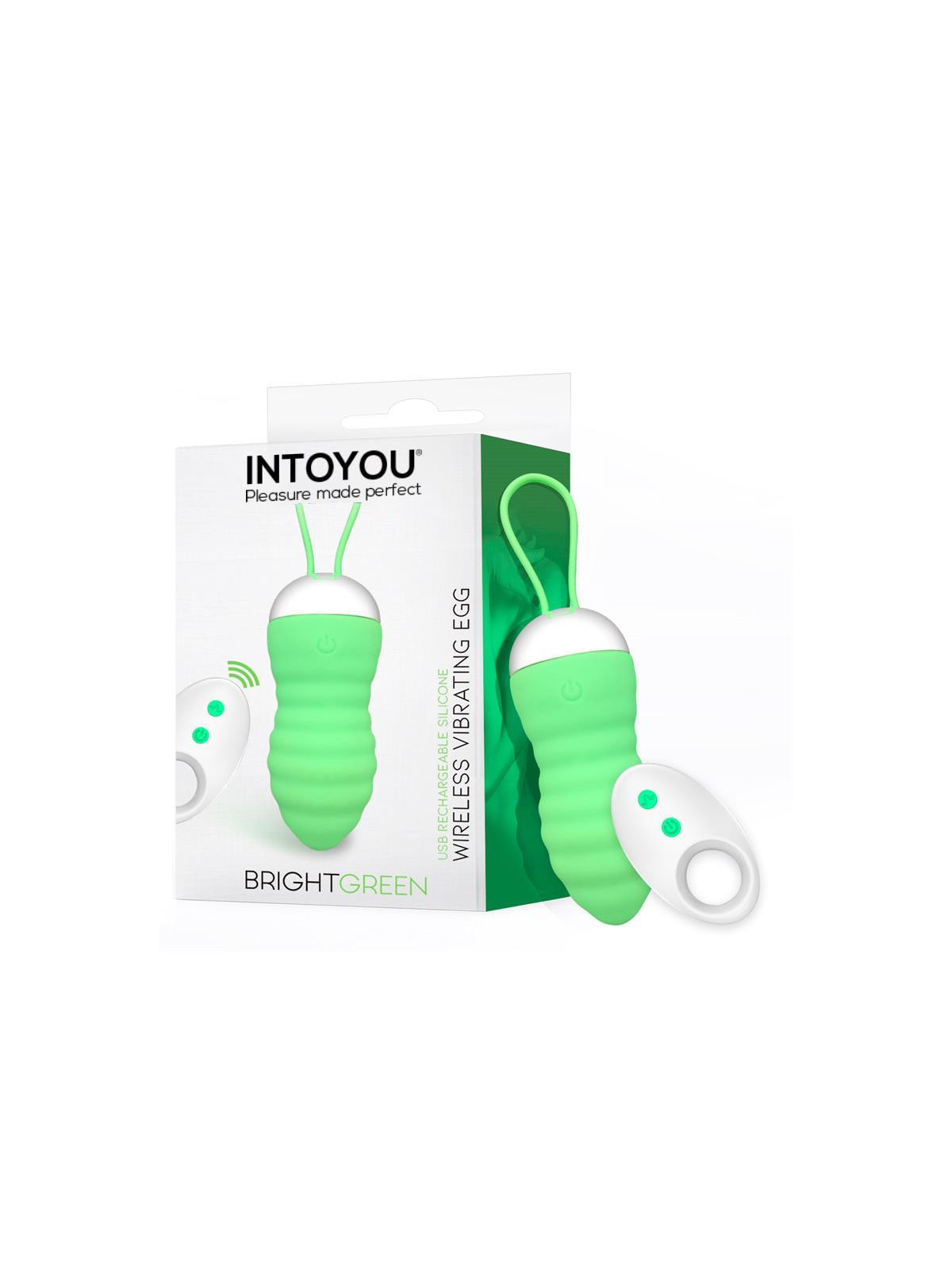 Brightgreen Huevo Vibrador Control Remoto USB Silicona