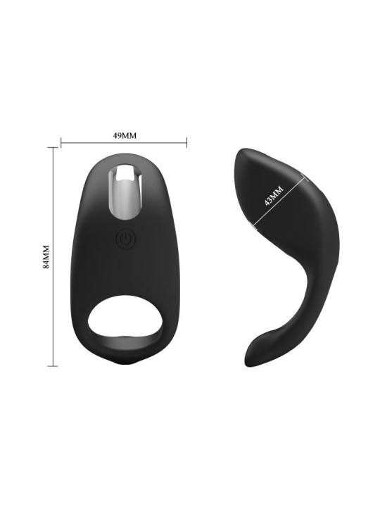 Anillo Vibrador Gemma USB Silicona Negro