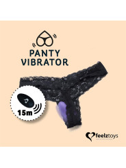 Panty Estimulador de Braguita con Control Remoto Púrpura