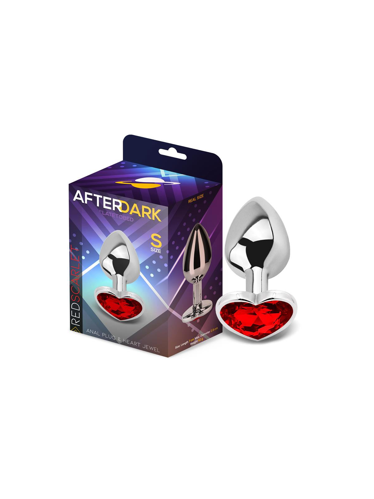 Plug Anal Joya de Corazón Red Scarlet Talla S