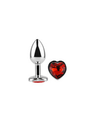 Plug Anal Joya de Corazón Red Scarlet Talla S