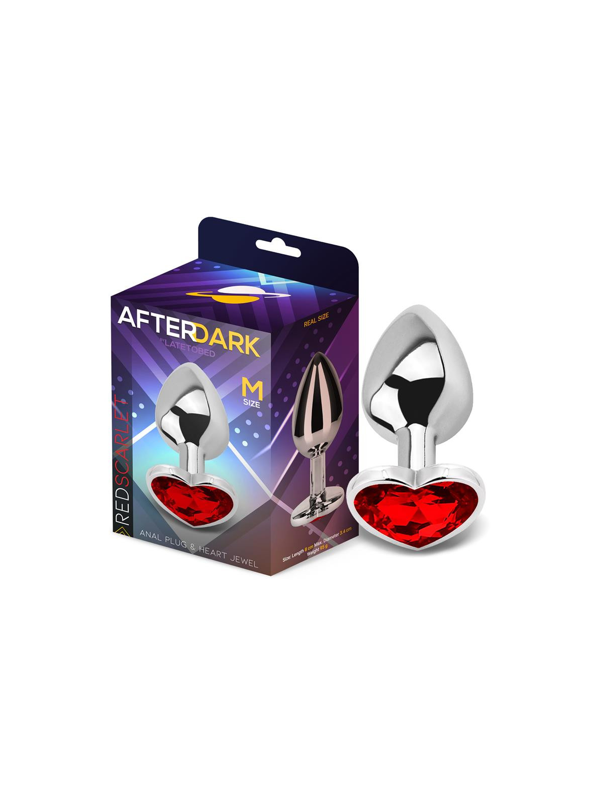 Plug Anal con Joya de Corazón Red Scarlet Talla M