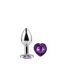 Plug Anal con Joya de Corazón Purple Lavender Talla S