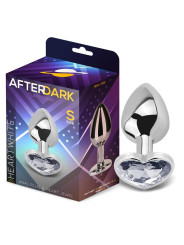 Plug Anal con Joya de Corazón Blanco Talla S