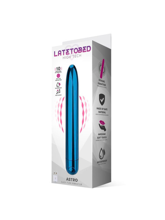 Astro Vibrador 10 Funciones 18.5 cm USB Azul