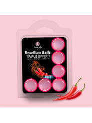 Set 6 Brazilian Balls Triple Efecto (Calor, Frio y Vibración)