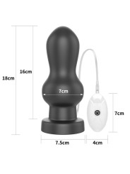 Plug Anal con Vibración King Sized 7 Negro