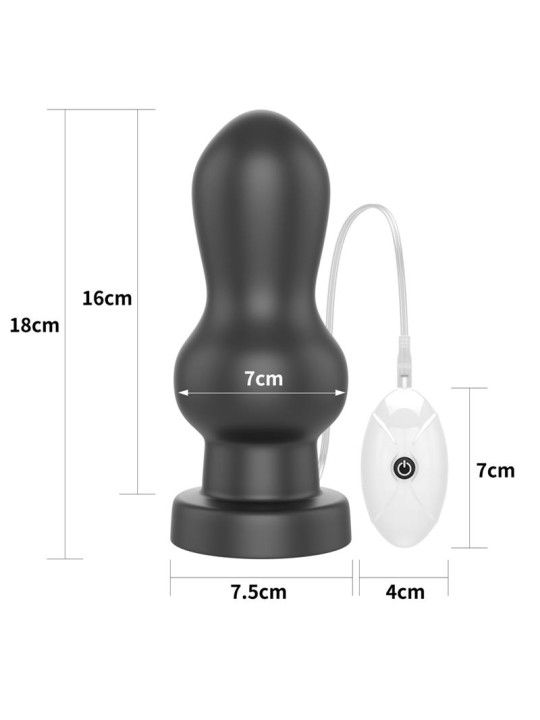 Plug Anal con Vibración King Sized 7 Negro