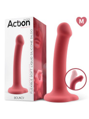 Bouncy Dildo Silicona Líquida Hiper Flexible 7 - 18 cm Talla M Burgundy