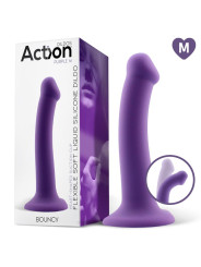 Bouncy Dildo Silicona Líquida Hiper Flexible 7 - 18 cm Talla M Púrpura