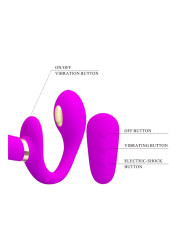 Thunderbird Vibrador para Parejas sin Arnés con Control Remoto