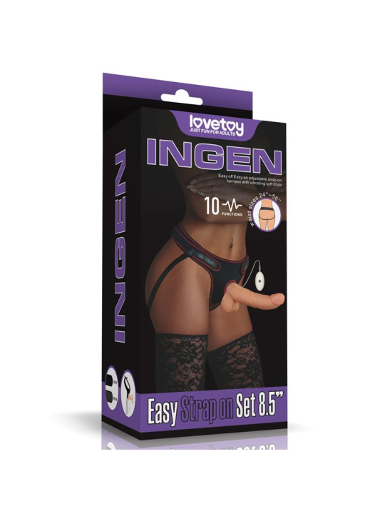 Arnés con Dildo con Vibración y Control Remoto 8.5