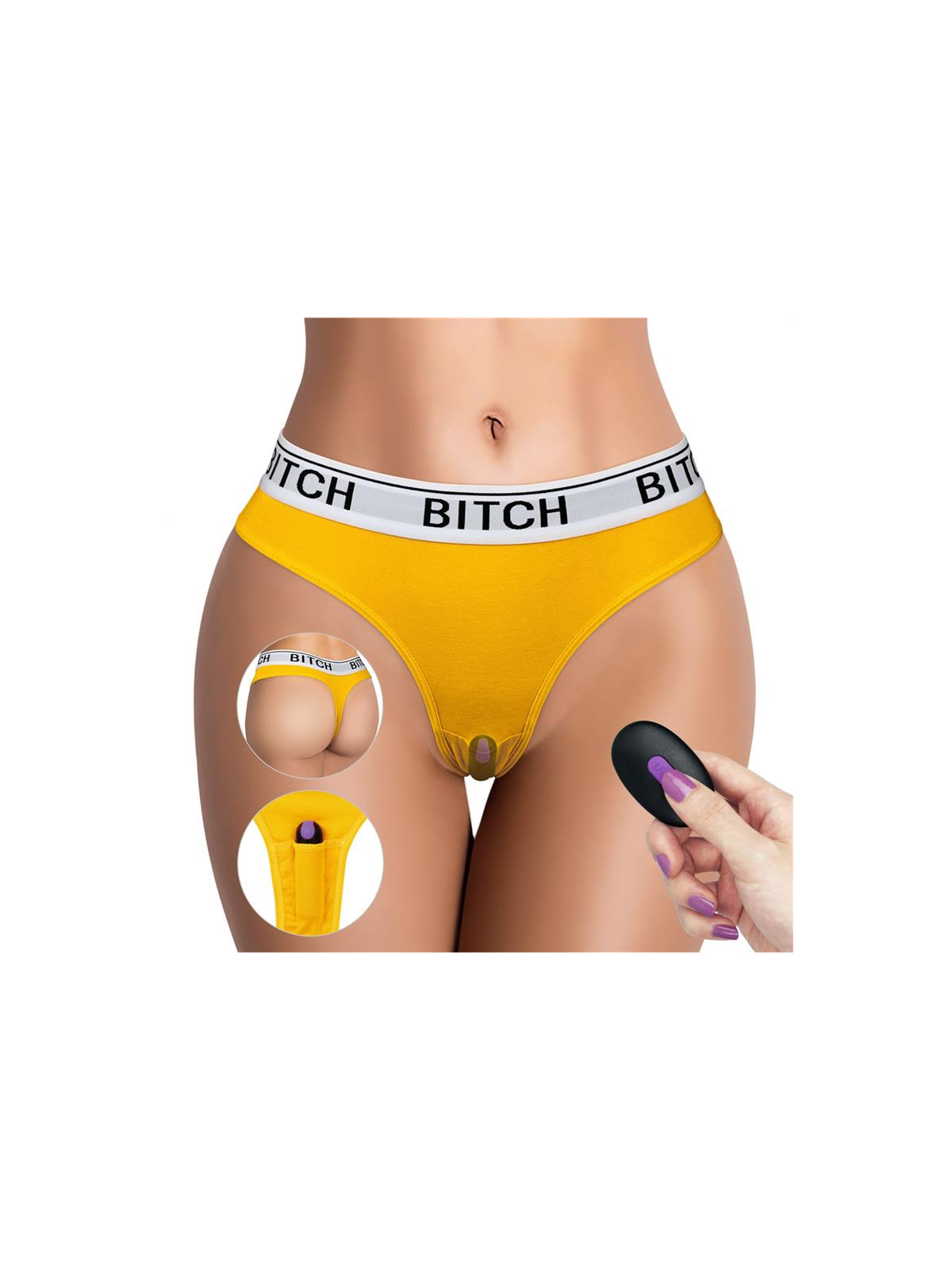 Braguita Abierta con Bala Vibradora y Control Remoto Talla S