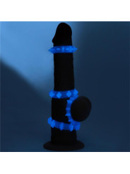 Lumino Play Set 4 Anillo para el Pene Luz Azul