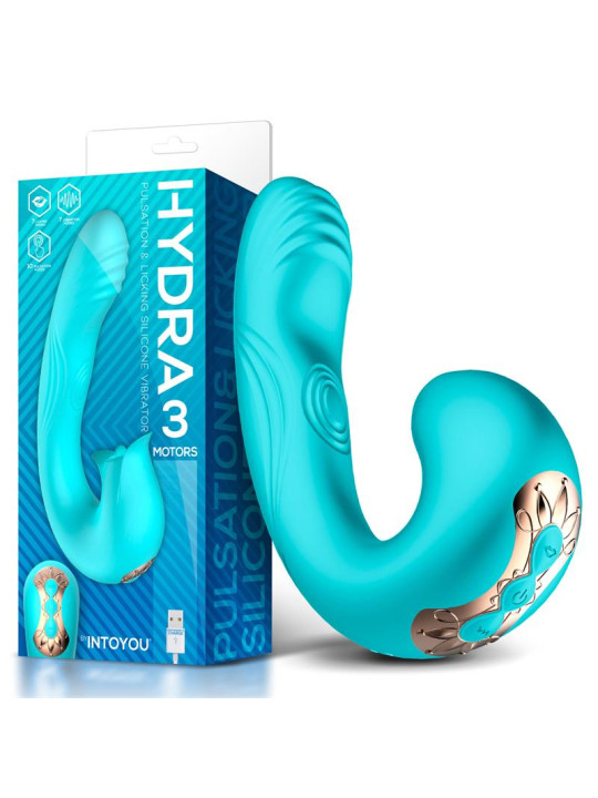 Hydra Vibrador con Pulsación y Lengua Estimuladora de Clítoris 3 Motores USB