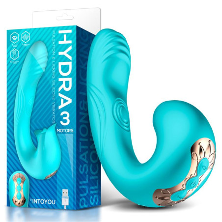 Hydra Vibrador con Pulsación y Lengua Estimuladora de Clítoris 3 Motores USB