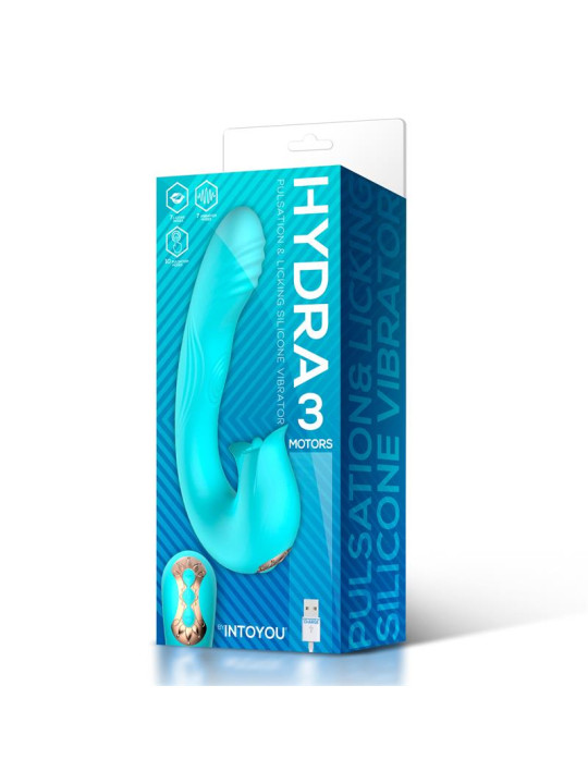 Hydra Vibrador con Pulsación y Lengua Estimuladora de Clítoris 3 Motores USB