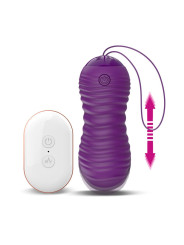 Orio Huevo Vibrador y Movimiento Telescópico Up and Down Control Remoto Púrpura