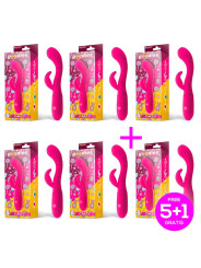 Pack 5+1 Cakey Vibrador Punto G y Conejito Silicona