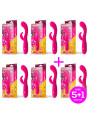 Pack 5+1 Cakey Vibrador Punto G y Conejito Silicona