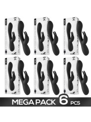 Pack de 6 Noir Vibrador Silicona Liquida Inyectada 2 Motores USB