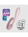 Heat Wave Vibrador con Efecto Calor Mauve con APP