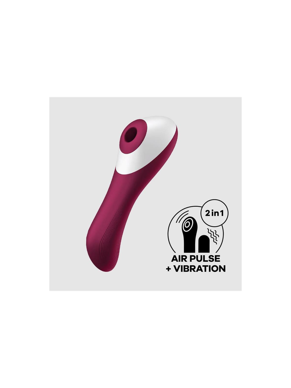 Dual Crush Vibrador y Succionador USB Rojo