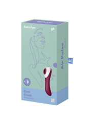 Dual Crush Vibrador y Succionador USB Rojo