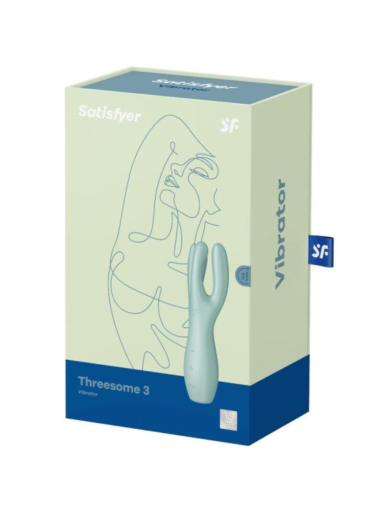 Threesome 3 Lay-on Vibrador 3 Motores Menta