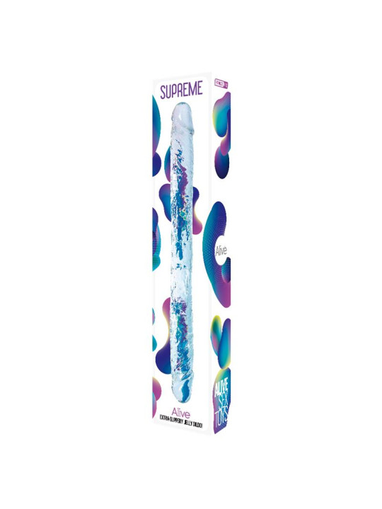 Supreme Dildo Doble 38.5 cm Transparente