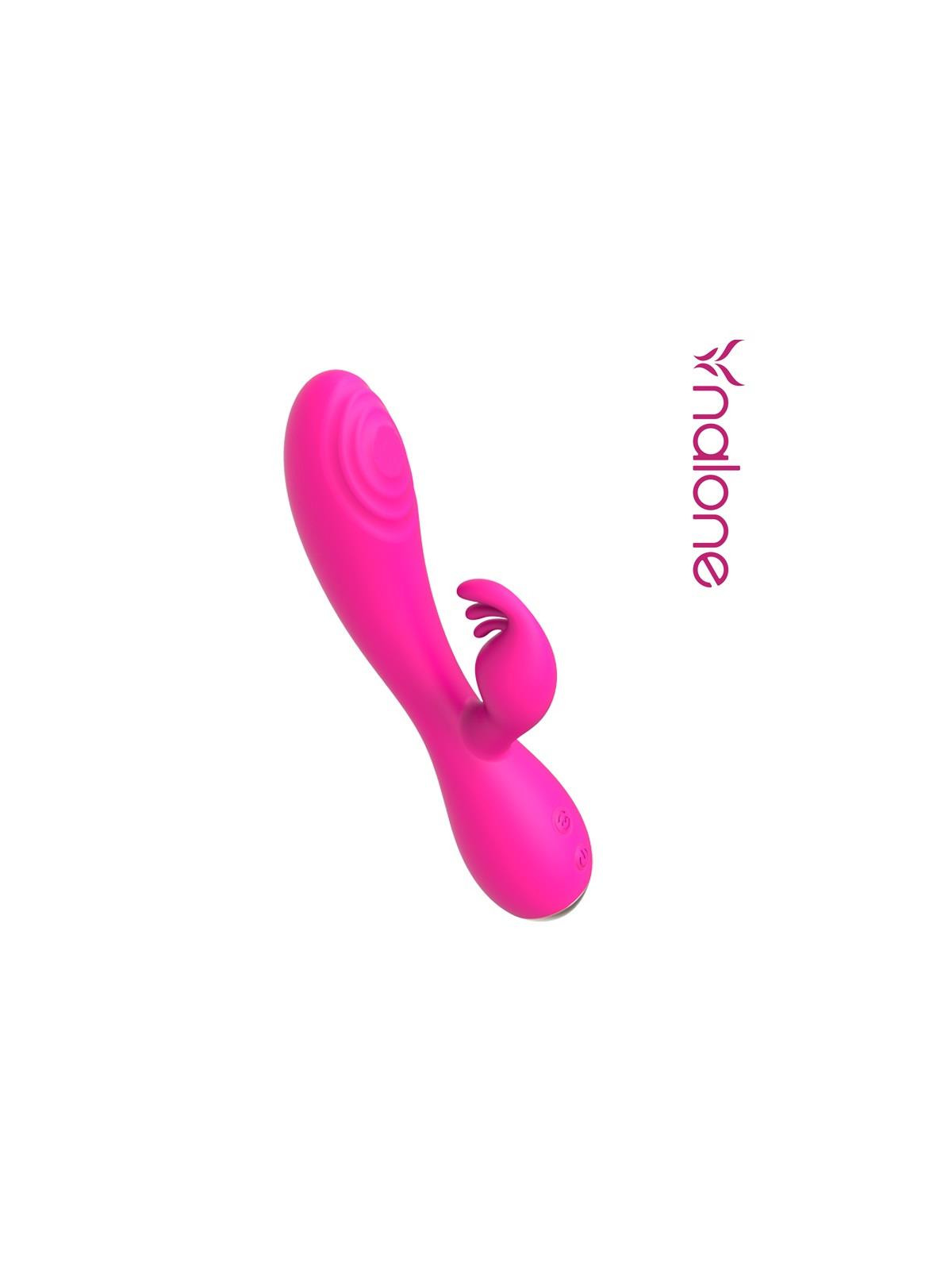 Conejito Vibrador Magic Stick con Pulsación Fucsia