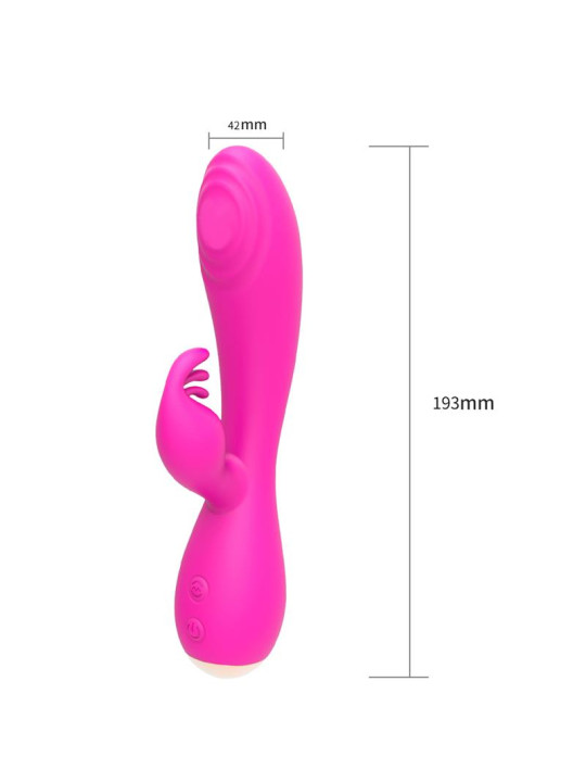 Conejito Vibrador Magic Stick con Pulsación Fucsia