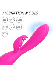 Conejito Vibrador Magic Stick con Pulsación Fucsia