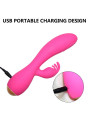 Conejito Vibrador Magic Stick con Pulsación Fucsia