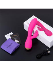 Conejito Vibrador Magic Stick con Pulsación Fucsia