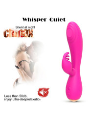 Conejito Vibrador Magic Stick con Pulsación Fucsia