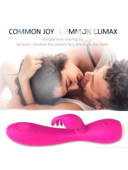 Conejito Vibrador Magic Stick con Pulsación Fucsia