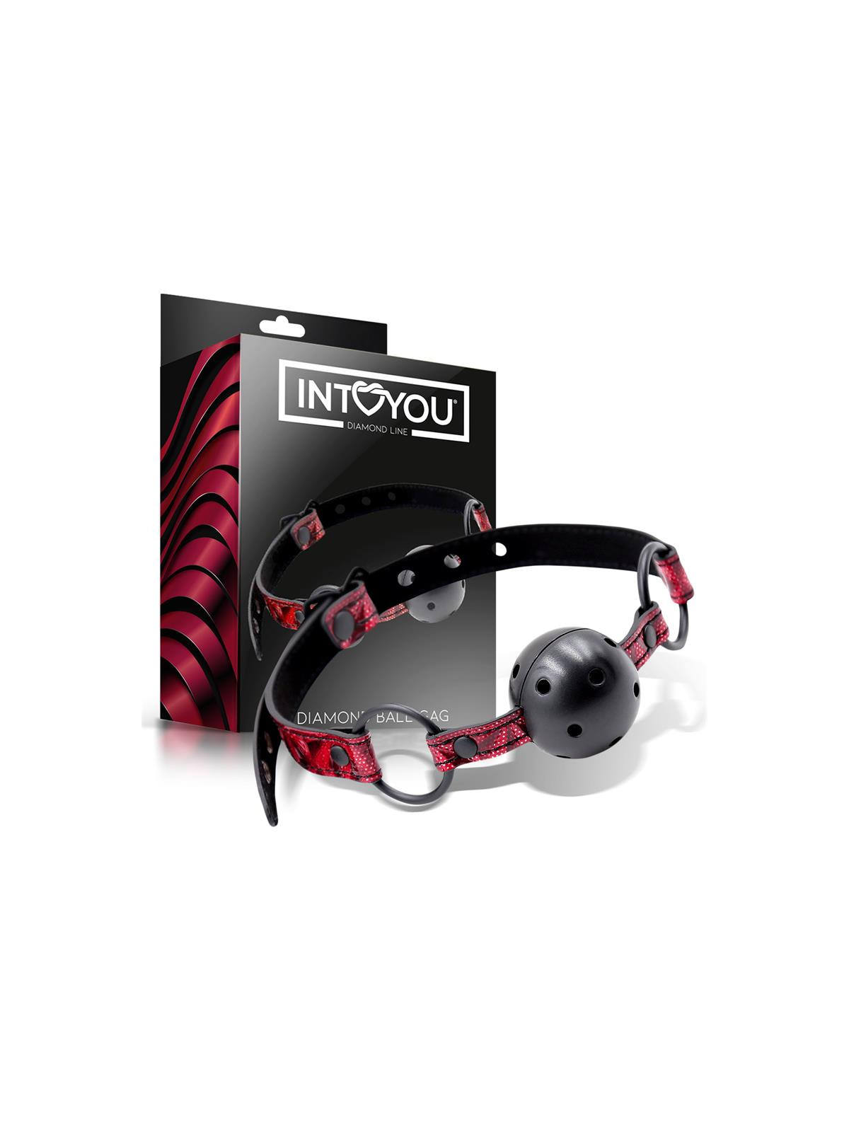 Mordaza de Bola Transpirable Diamond Cuero Vegano