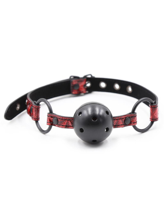 Mordaza de Bola Transpirable Diamond Cuero Vegano