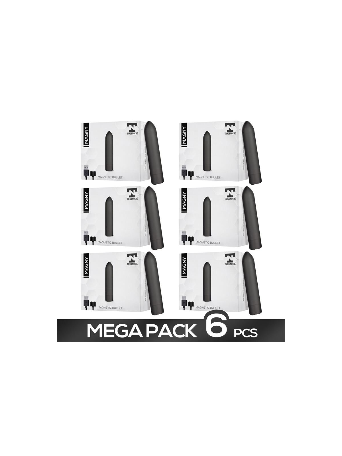 Pack 6 Magny Bala Vibradora Recargable USB Magnético