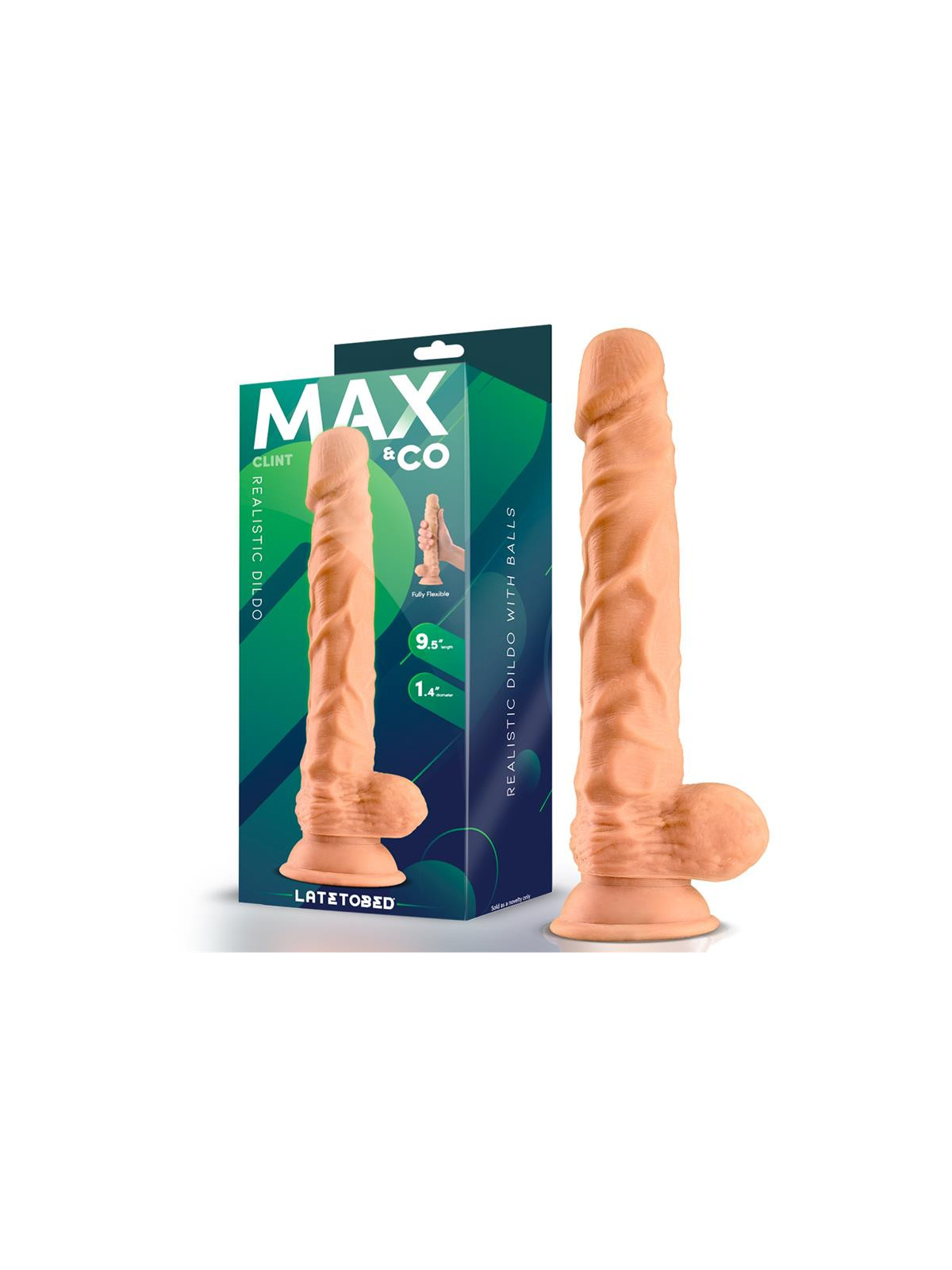 Clint Dildo Realista con Testículos Natural 9.8