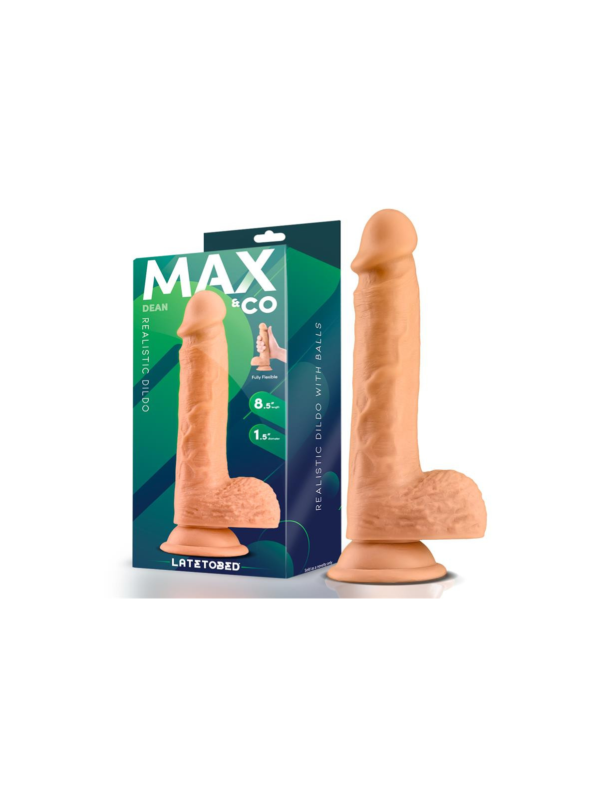 Dean Dildo Realista con Testículos 8.5 Natural