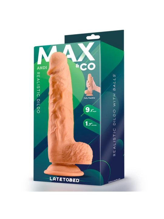 Andi Dildo Realista con Testículos 9.1 Natural