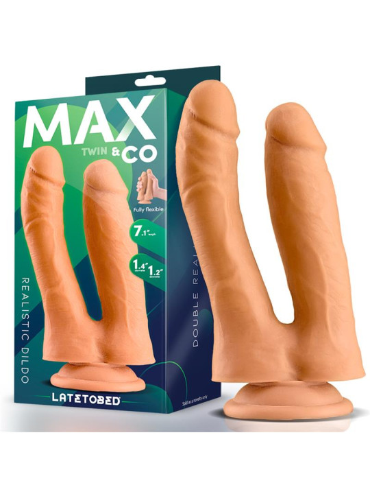 Twin Dildo Doble Realista 7.1 Natural